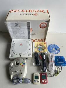 ⑯t507◆SEGA セガ◆Dreamcast ドリームキャスト 本体 HKT-3000 ゲーム コントローラー アクセサリー ソフト まとめて セット 箱付 動作品