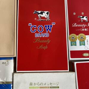 Et572◆固形石◆LUX COW BRAND 赤箱/青箱 せっけん ソープ 絹 kao White バス用品 新品 未使用 箱付の画像6