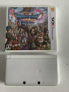 Qu742◆Nintendo 任天堂◆3DS 本体 ホワイト/白 CTR-001 ゲーム機 ソフト DRAGON QUEST メモリーカード タッチペン 初期化済み 動作品