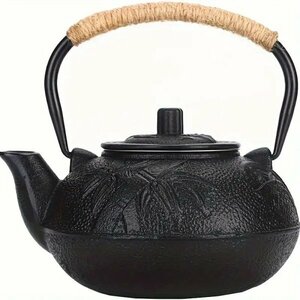  изысканный чугун pot, бамбук узор. ..... teapot, для бытового использования стол оборудование орнамент, teapot, металлический чай комплект 1 шт 