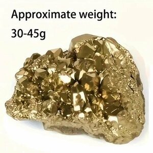 ゴールドパイライトクラスターメノウ、スペイン産の高エネルギー鉄 30～45g 1個 　　鉱物　天然石　原石　ルース 　パワーストーン