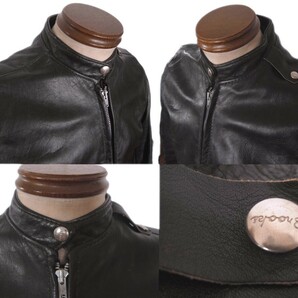 60sビンテージ Brooks Leather シングルライダース TALONジップ USA アメリカ製 vintage マッコイズ BUCO ハーレーschott ガーメンツ modelの画像5