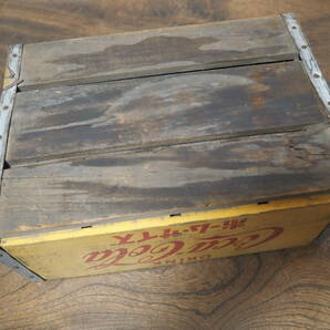 ヴィンテージ コカコーラ COCA-COLA ホームサイズ 木製ボトルケース 古い木箱◆昭和レトロ 当時物 ウッドボックス 空き箱 収納 陳列の画像8