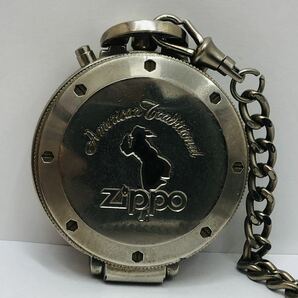 Zippo ジッポ ZIPPO 懐中時計 手巻き クロノグラフ アンティーク ジャンク 現状品の画像2