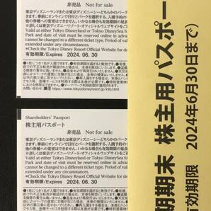 東京ディズニーリゾート オリエンタルランド 株主優待券 パスポート 2枚セット ペア ディズニーランド ディズニーシー 2024年6月30日までの画像2