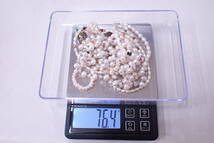 最高級ジュエリー SV 淡水真珠 パール 本真珠 ネックレス ブレスレット 5点セット 総重量約76.4g/P04116_画像10