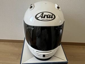 送料無料　アライ　57-58 M RAPIDE-IR（ラパイド-IR）　チークパット15mm変更　ホワイト　Arai ヘルメット　フルフェイス　