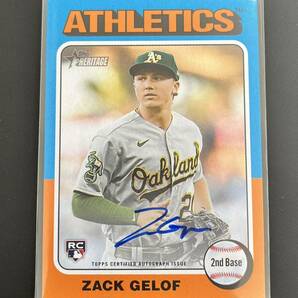 2024 Topps Heritage Baseball Zack Gelo Athletics RC Auto Real One 直書きサイン MLBの画像1