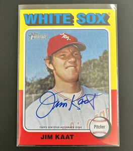 2024 Topps Heritage Baseball Jim Kaat White Sox Auto Real One 直書きサイン MLB