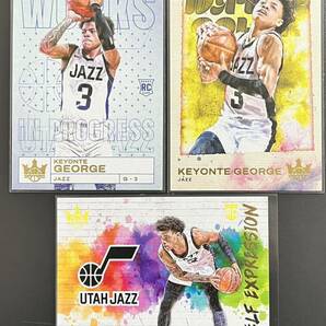 2023-24 Court Kings NBA Keyonte George Jazz RC Water Color #22 Works in Progress #11 Self Expression #25 3枚の画像1