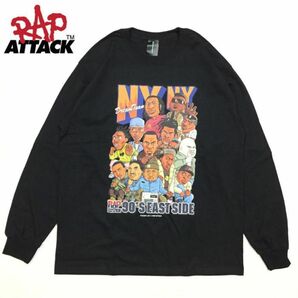 新品正規 Ｌ ラップアタック RAP ATTACK ロンT Tシャツ NY NY ニューヨーク ラップTシャツ ヒップホップ B系