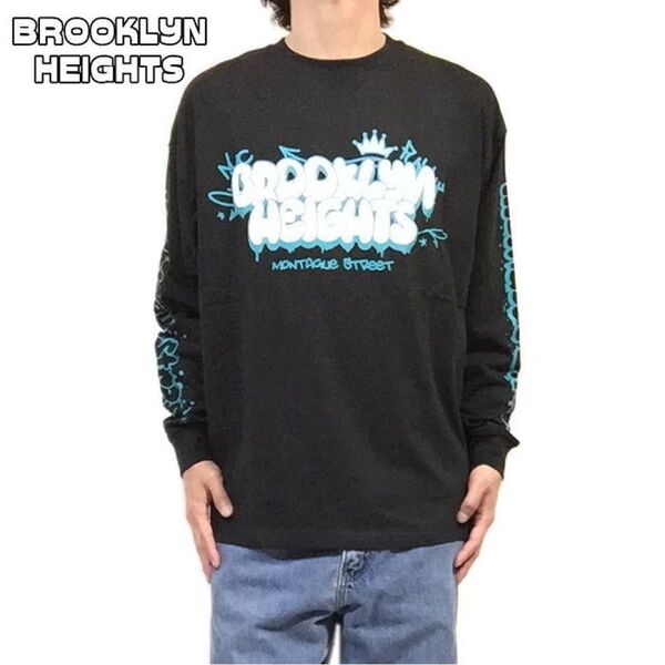 1点限り 新品 L ビッグシルエット ヘビーウエイト ロンT 長袖Tシャツ ブルックリン ストリート アメカジ ユニセックス