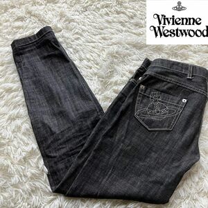 ヴィヴィアン レッドレーベル オーブ刺繍 デニムパンツ denim pants Vivienne Westwood RED