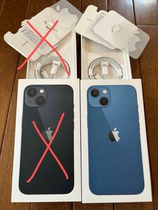 Apple iPhone13 ブルー空箱　純正コネクター説明書付き