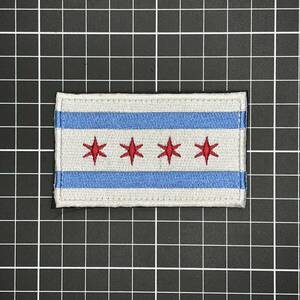 国旗　ベルクロワッペン　Chicago・シカゴ