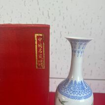花瓶 花器 中国 工芸品 色絵 花入 景徳鎮 _画像2