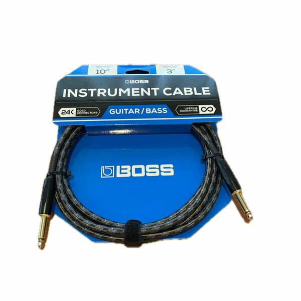 ★最終価格【新品】Boss instrument cable Guitar Bass シールドケーブル 3m