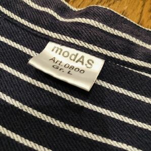 【希少 シルエット】 80s modAS skipper フィッシャーマン シャツ ユーロ ビンテージ ヴィンテージ 長袖シャツの画像4