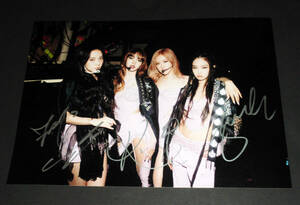 BLACKPINK* with autograph * large steel photograph 