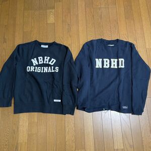 2点セット NEIGHBORHOOD 16SS PE/C-CREW.LS M BLACK 18AW LOGIC/C-CREW.LS M NAVY ネイバーフッド スウェット