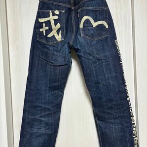 EVISU エヴィス Lot2001 No2 ジーンズ 日本製 W28デニム セルビッチ 虎耳 ボタンフライ EVISUタグ