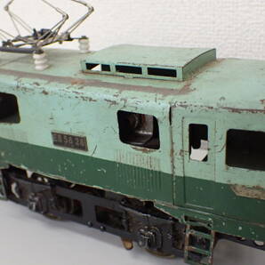 鉄道模型-35；(動作未確認） カツミ KTM EB5828 電気機関車 ブリキ 約525ｇ 長さ；約19ｃｍ  車輪幅；約3ｃｍ Oゲージ？★の画像8