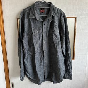 長袖シャンブレーシャツ 古着 アメカジ xl ODDROD