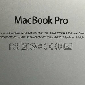 Apple MacBook Pro Retina Mid2012 A1398 macOS Core i7 2.30GHz 16GB 256GB(SSD)■現状品の画像4