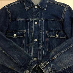 【極上】真紺 40-38 507XX デッドストック 2.3WASH 革パッチ期 50年代 イエローステッチ LEVIS リーバイス 501XX 506XX 557 558 ビッグEの画像7