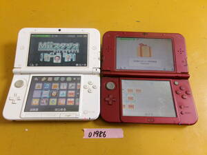 (D-1986)NINTENDO 3DSLL SPR-001 NEW NINTENDO 3DSLL RED-001 動作品