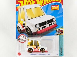 US版 ホットウィール トゥーンド フォルクスワーゲン ゴルフ 白 Hot Wheels TOONED VOLKSWAGEN GOLF MK1 L2593 HCT27