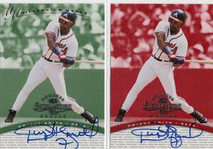 MLB 1997 DONRUSS SIGNATURE 　DWIGHT SMITH ドワイト・スミス 2種セット 直筆サイン　新品ミント状態品