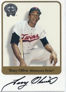 2001 FLEER GREATS OF THE GAME Autographs TONY OLIVA 直筆サインカード　新品ミント状態品