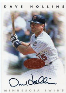 MLB 1996 LEAF SIGNATURE 　DAVE HOLLINS デーブ・ホリンズ 直筆サイン　 新品ミント状態品 