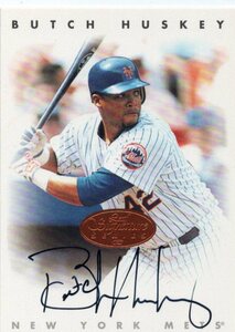 MLB 1996 LEAF SIGNATURE 　BUTCH HUSKEY ブッチ・ハスキー　直筆サイン　SILVER 新品ミント状態品