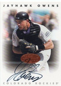 MLB 1996 LEAF SIGNATURE 　JAYHAWK OWENS ジェイホーク・オーウェンズ 直筆サイン　 新品ミント状態品 