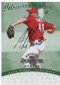 MLB 1997 DONRUSS SIGNATURE MILLENNIUM MARKS ALAN BENES アラン・ベネス 直筆サイン　新品ミント状態品