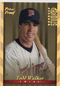 1997 DONRUSS STUDIO GOLD Press Proof　 TODD WALKER トッド・ウォーカー 　新品ミント状態品