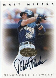 MLB 1996 LEAF SIGNATURE 　MATT MIESKE マット・ミースケ 直筆サイン　GOLD 新品ミント状態品 　