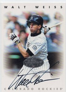 MLB 1996 LEAF SIGNATURE 　WALT WEISS ウォルト・ワイス 直筆サイン　 新品ミント状態品 SILVER