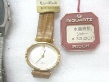 閉店買取り新品、中古カシオ、リクオーツ、リコーシャトー腕時計3個ジャンク品　Z698_画像4