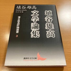 【絶版・超希少】 埴谷雄高文学論集 埴谷雄高評論選書3 講談社文芸文庫 匿名配送