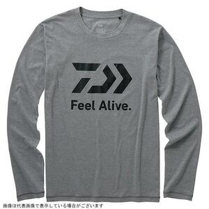 50％OFF　新品 ダイワ DE-82009 ロングスリーブ FEEL Alive. Tシャツ フェザーグレー 　（WM、WL、2XL）