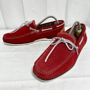  peace 277* box attaching stefanorossi deck shoes moccasin 25-25.5 red men's stereo fano Rossi 
