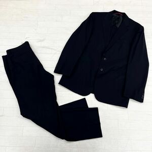 1406◎ ② KANSAI YAMAMOTO カンサイ ヤマモト セットアップ スーツ テーラード ジャケット スラックス パンツ ブラック メンズAB8