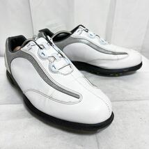 和302★① FOOTJOY フットジョイ ゴルフシューズ ダイアル式 シューズ 26 ホワイト メンズ_画像2