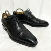 和302★ J.A. Ramis Mallorca by MEERMIN ジェイエーラミス レザー ビジネスシューズ 内羽根 5.5 ブラック メンズ_画像2