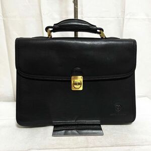  peace 304* mila schon Mila Schon leather bag business bag briefcase black men's handbag 