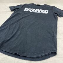 1412◎ イタリア製 Dsquared2 ディースクエアード トップス Tシャツ カットソー 半袖 クルーネック ロゴ プリント ブラック メンズS_画像3