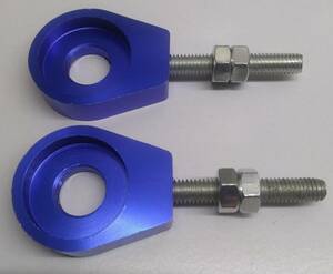  aluminium chain adjuster blue 12mm axle shaft for Super Cub 110 Monkey Gorilla Chaly Dux and so on! screw lock settled 